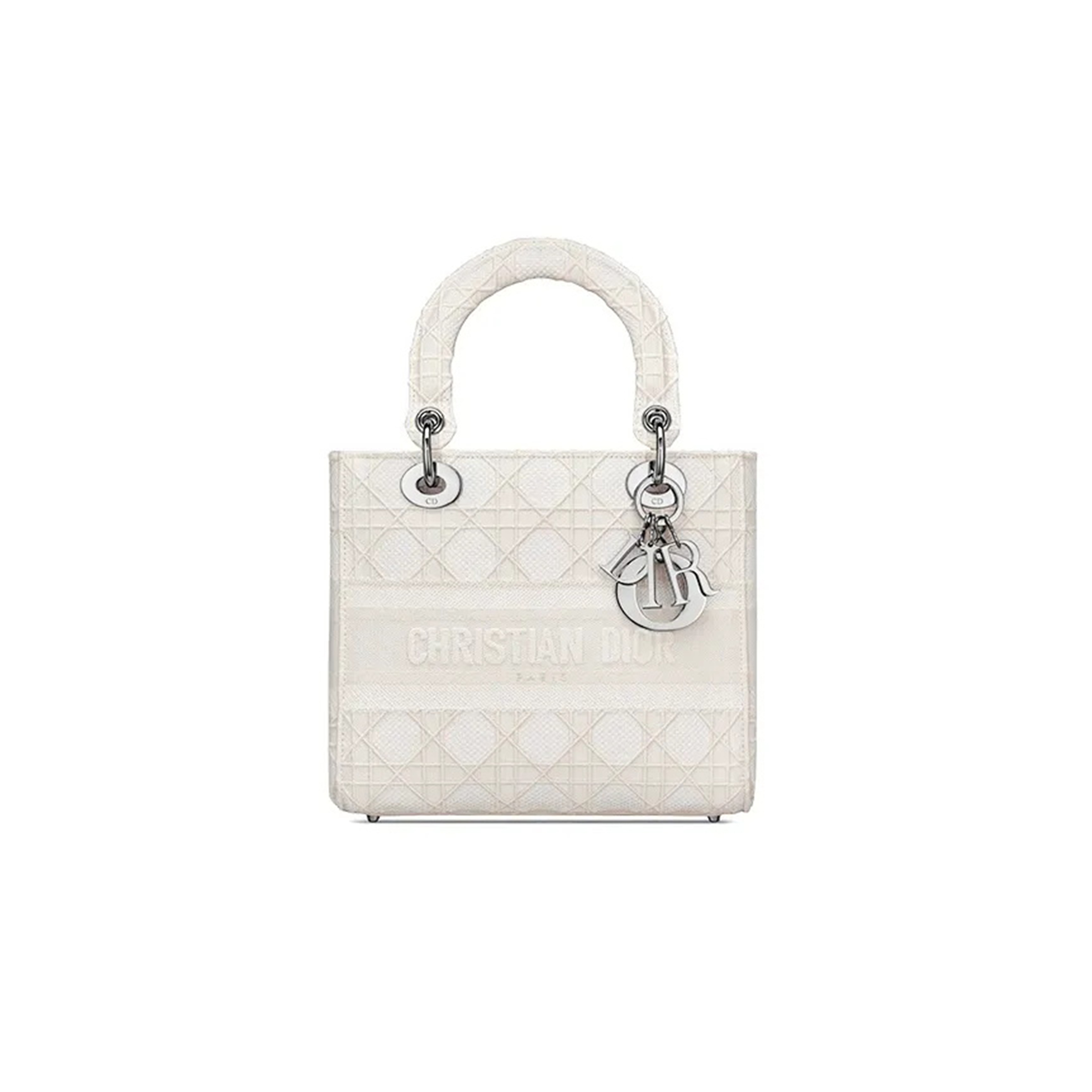 DIOR MEDIUM LADY D-LITE BAG M0565PREY-M879 (24*20*11cm)